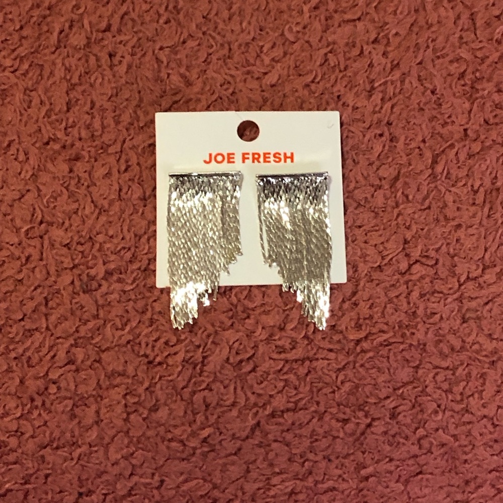 Joe Fresh Chain Tassel Drop Earrings